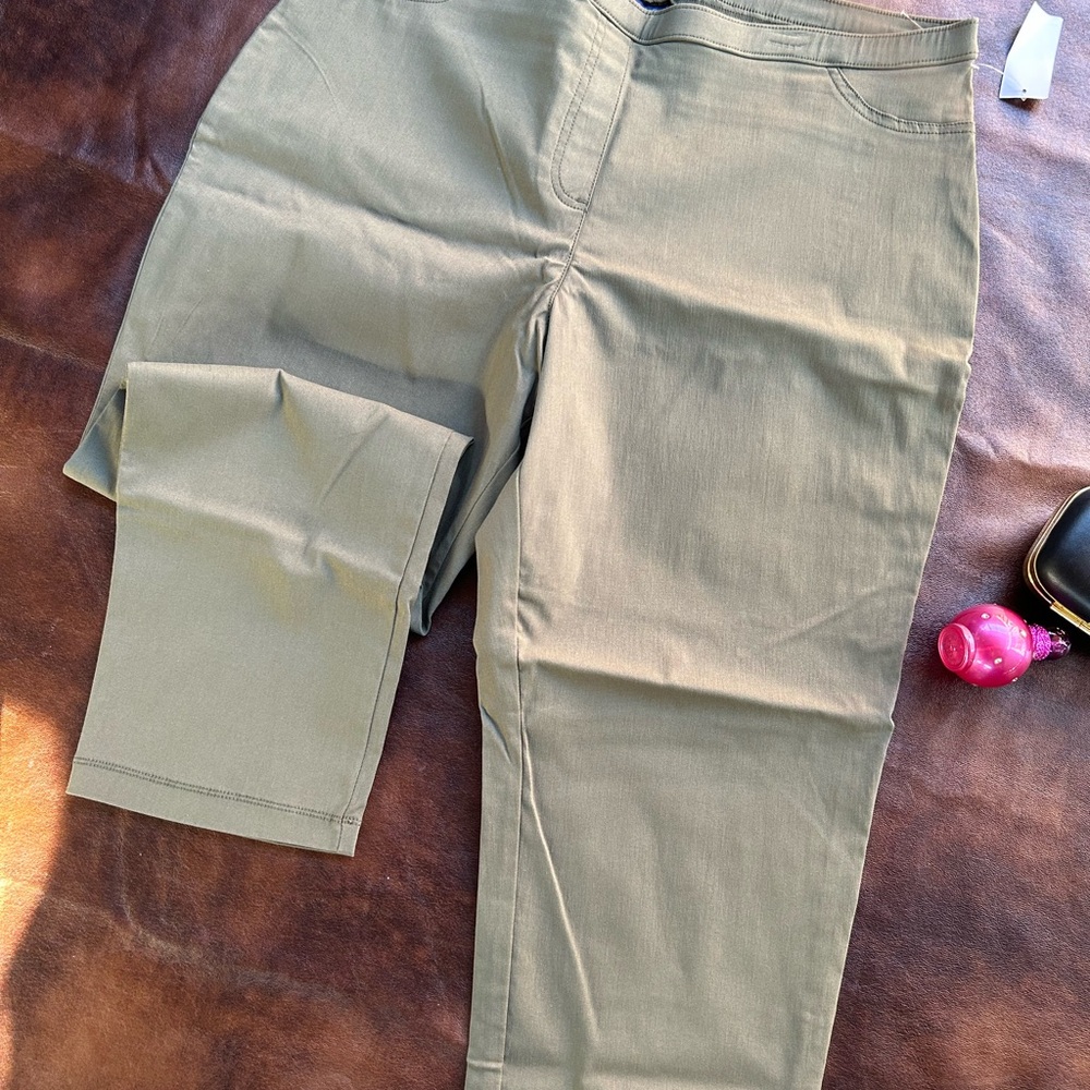 Men's Olive Green Stretch Pants